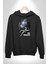 Astronot Cesur Ol Erkek Kadın Siyah Dijital Baskılı Kapüşonlu Sweatshirt Hoodie 4
