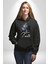 Astronot Cesur Ol Erkek Kadın Siyah Dijital Baskılı Kapüşonlu Sweatshirt Hoodie 5
