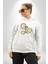 Gökyüzünde Uçmak Astronot Erkek Kadın Beyaz Dijital Baskılı Kapüşonlu Sweatshirt Hoodie 1