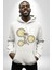 Gökyüzünde Uçmak Astronot Erkek Kadın Beyaz Dijital Baskılı Kapüşonlu Sweatshirt Hoodie 2
