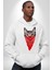 Maske Gangester Kedi Erkek Kadın Beyaz Dijital Baskılı Kapüşonlu Sweatshirt Hoodie 3