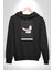 Sevimli Güvercin Beyaz Barış Sokak Sitili Erkek Kadın Siyah Dijital Baskılı Kapüşonlu Sweatshirt Hoodie 1