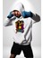 Kayakcı Kız Erkek Kadın Beyaz Dijital Baskılı Kapüşonlu Sweatshirt Hoodie 3
