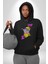 Einstein Retro Dil Çıkarma Devam Ettir Erkek Kadın Siyah Dijital Baskılı Kapüşonlu Sweatshirt Hoodie 4