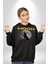 Ay Dolunay Uluyan Kurt Erkek Kadın Siyah Dijital Baskılı Kapüşonlu Sweatshirt Hoodie 5
