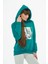 Kadın Pamuklu Içi Polarlı Kapüşonlu Sweatshirt 2