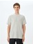 Dokulu Kısa Kollu Yaka Detaylı Pamuk Karışımlı Bisiklet Yaka Slim Fit T-Shirt 3