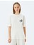 Oversize Arkası Baskılı Sloganlı Bisiklet Yaka Kısa Kollu T-Shirt 3
