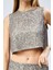 Pul Payet Işlemeli Crop Bluz 1