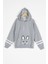 Kapüşonlu Uzun Kol Gri Renk Kız Çocuk Sweatshirt 1