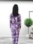 Kalp Desenli Kadın Polar Peluş Pijama Takımı (Mor) 3