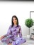 Kalp Desenli Kadın Polar Peluş Pijama Takımı (Mor) 5