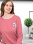 Love Kalp Desenli Pamuk Kadın Pijama Takımı (Pembe) 3