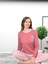 Love Kalp Desenli Pamuk Kadın Pijama Takımı (Pembe) 4