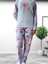 Happy Days Flamingo Desenli Kadın Polar Peluş Pijama Takımı (Yeşil) 5