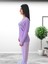Sweet Kalp Desenli Pamuk Kadın Pijama Takımı (Eflatun) 3