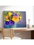 Mavi ve Sarı Çiçekler Kanvas Tablo 3