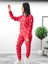 Baskılı Kadın Polar Peluş Yeni Yıl Pijama Takımı (Geyik) 5