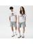 Go-To Embroidered Star Chevron Fleece Unisex Gri Şort 1