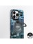 iPhone 14 Pro Max Kılıf Magsafe Şarj Özellikli 360° Standlı Technology Serisi Kapak Mavi 3