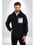 Bali Endonezya Erkek Kadın Siyah Fermuarlı Baskılı Hırka Sweatshirt 1