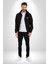 Brooklyn Kırmızı Erkek Kadın Siyah Fermuarlı Baskılı Hırka Sweatshirt 1