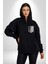 Survey Corps Sembolü (Attack On Titan) Erkek Kadın Siyah Fermuarlı Baskılı Hırka Sweatshirt 3