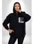 Mimari Fikir Erkek Kadın Siyah Fermuarlı Baskılı Hırka Sweatshirt 4
