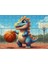 Ahşap Mdf Puzzle Yapboz Basketbolcu Dinozor Çocuk 120 Parça 25*35 cm 1