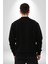 Siyah ve Beyaz Sokak Style Erkek Kadın Dijital Baskılı Siyah Kolej Ceket - Unisex 3