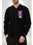 Siber Sokak Stili Erkek Kadın Dijital Baskılı Siyah Kolej Ceket - Unisex 5