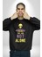 Uzaylı Yalnız Değiliz Ufo Erkek Kadın Unisex Dijital Baskılı Siyah Sweatshirt 1