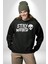 Uzaylı Tuhaf Kal Yazılı Sokak Style Erkek Kadın Unisex Dijital Baskılı Siyah Sweatshirt 4