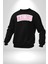 Malibu California Pembe Erkek Kadın Unisex Dijital Baskılı Siyah Sweatshirt 1