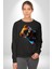 Cool Tedy Renkli Ayıcık Gözlük Erkek Kadın Unisex Dijital Baskılı Siyah Sweatshirt 1