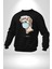 Medical Maske ve Sanat Uyumu Erkek Kadın Unisex Dijital Baskılı Siyah Sweatshirt 2