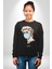 Medical Maske ve Sanat Uyumu Erkek Kadın Unisex Dijital Baskılı Siyah Sweatshirt 3
