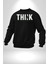 Think Düşünmek Erkek Kadın Unisex Dijital Baskılı Siyah Sweatshirt 2