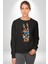 Dünya Barışı Özgürlük Zafer Işareti Erkek Kadın Unisex Dijital Baskılı Siyah Sweatshirt 2