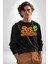 Uzaylı Yabancılarla Konuşma Erkek Kadın Unisex Dijital Baskılı Siyah Sweatshirt 5