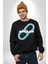 Zincirini Kır Uyan Erkek Kadın Unisex Dijital Baskılı Siyah Sweatshirt 3