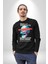 Gerçekten Harika Keşfetmeyi Bırakma Erkek Kadın Unisex Dijital Baskılı Siyah Sweatshirt 3