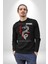 Çin Sitili Ejderha Bereket Tanrısı Erkek Kadın Unisex Dijital Baskılı Siyah Sweatshirt 4