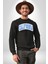 California Mavi Kollej Logo Erkek Kadın Unisex Dijital Baskılı Siyah Sweatshirt 5