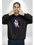 Nasa Astronaut Uzay Zıplaması Erkek Kadın Unisex Dijital Baskılı Siyah Sweatshirt 3