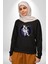 Nasa Astronaut Uzay Zıplaması Erkek Kadın Unisex Dijital Baskılı Siyah Sweatshirt 4