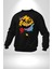 Smile Mood Xox Gülümseme Ruhu Erkek Kadın Unisex Dijital Baskılı Siyah Sweatshirt 3