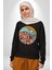 Yaz Tatili Güneş Geldi Tema Erkek Kadın Unisex Dijital Baskılı Siyah Sweatshirt 3