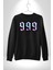 999 Bir Sonuç Bir Bitişi Simgeler Erkek Kadın Unisex Dijital Baskılı Siyah Sweatshirt 2
