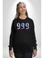999 Bir Sonuç Bir Bitişi Simgeler Erkek Kadın Unisex Dijital Baskılı Siyah Sweatshirt 3
